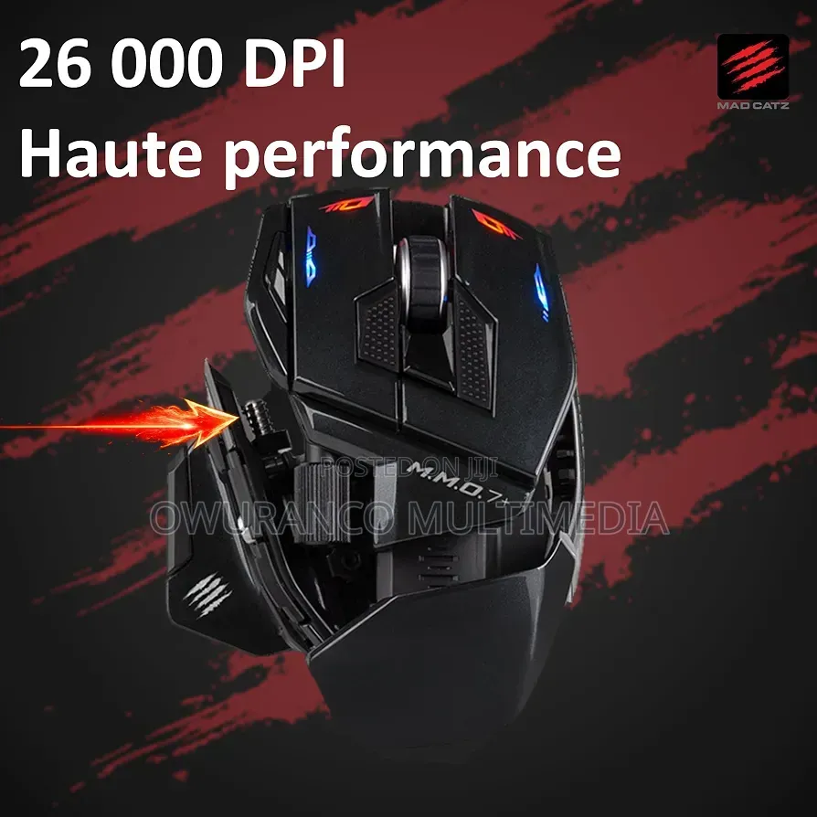 Mad Catz M.M.O.7 Gaming Mouse With All Mounts - 6400 DPI, 78 Commands