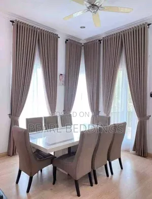 Elegant Modern Quality Heavy 10ft Total Blackout Textured Curtains
