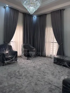 Elegant Modern Quality Heavy 10ft Total Blackout Textured Curtains