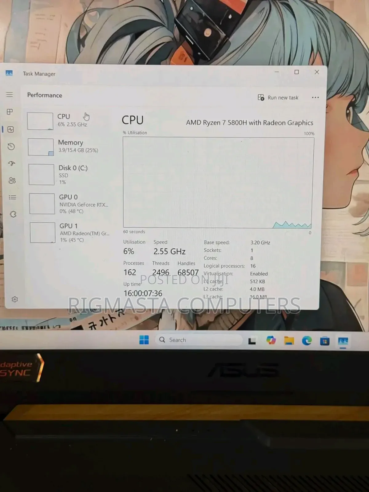 New Laptop Acer Nitro 5 16GB AMD Ryzen 7 SSD 512GB