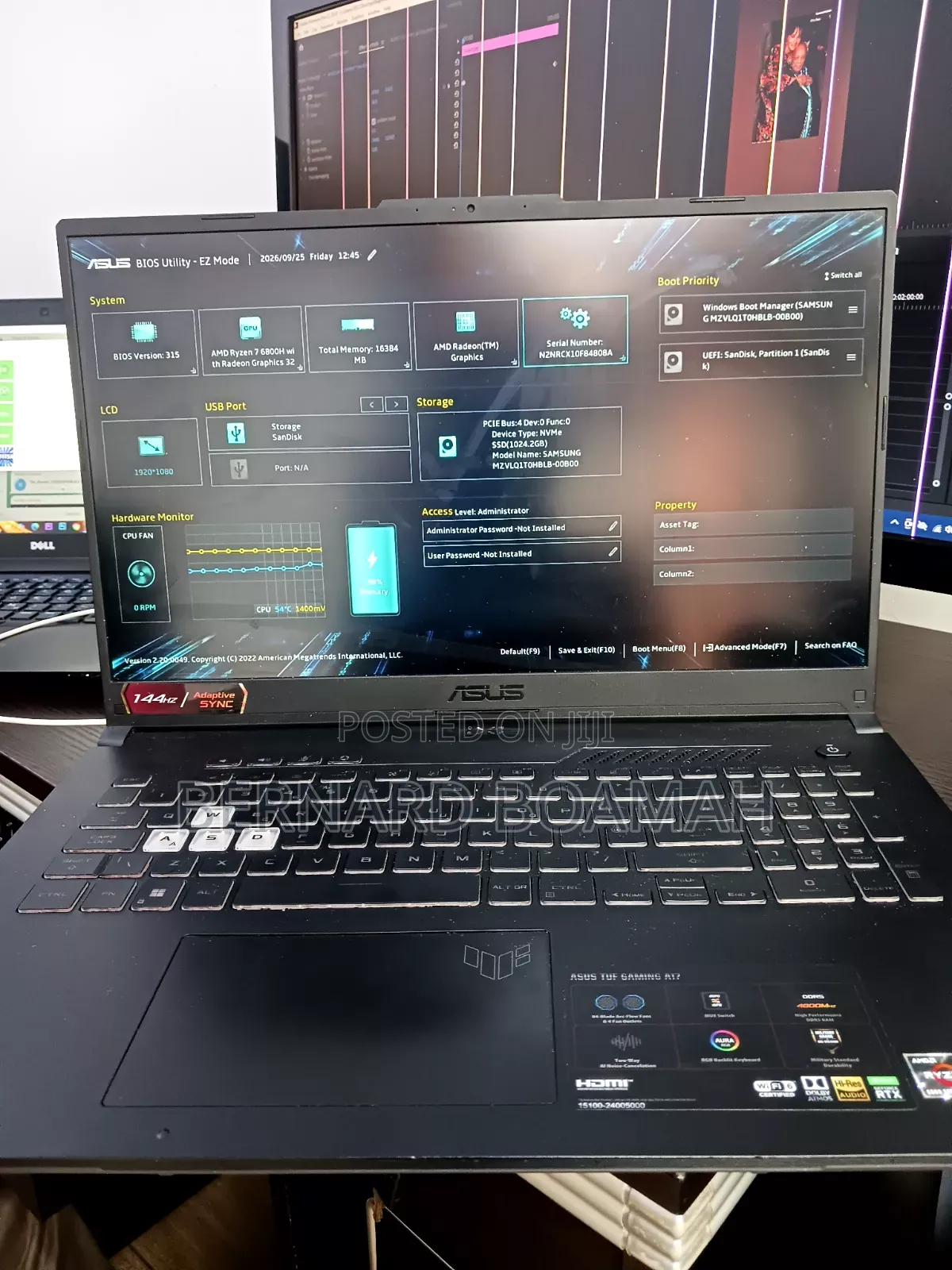 Laptop Asus TUF Gaming A17 16GB AMD Ryzen 7 SSD 1T