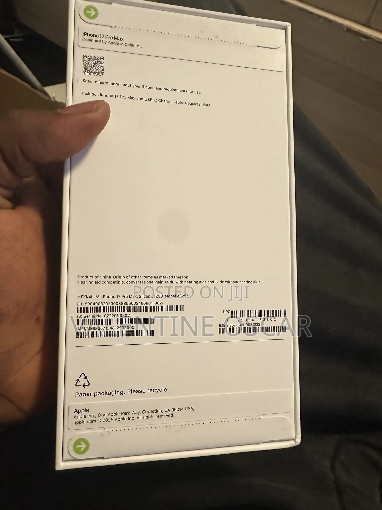 New Apple iPhone 17 Pro Max 512 GB White