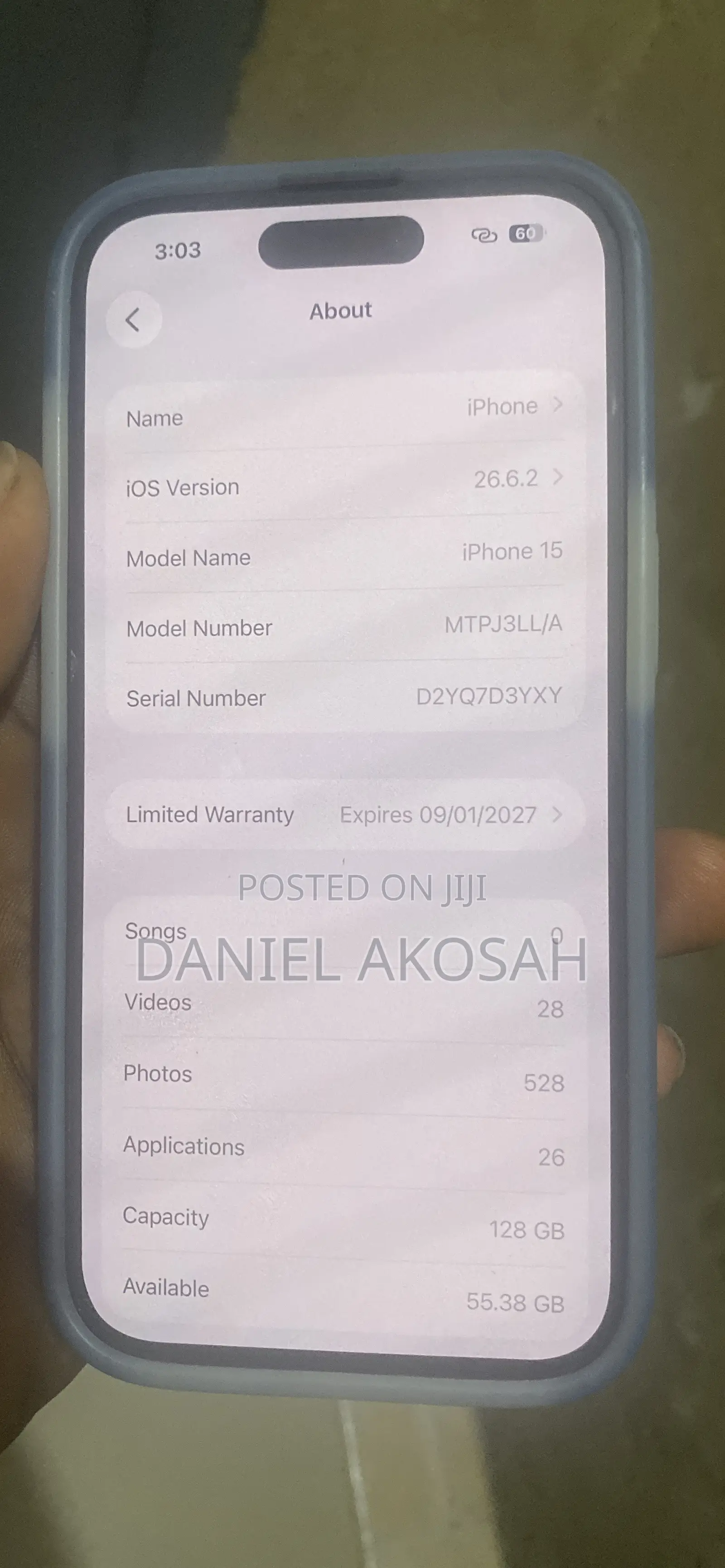 Apple iPhone 15 128 GB Black