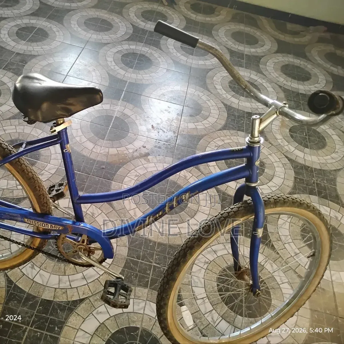 Blue Bicycle Solid Home Use