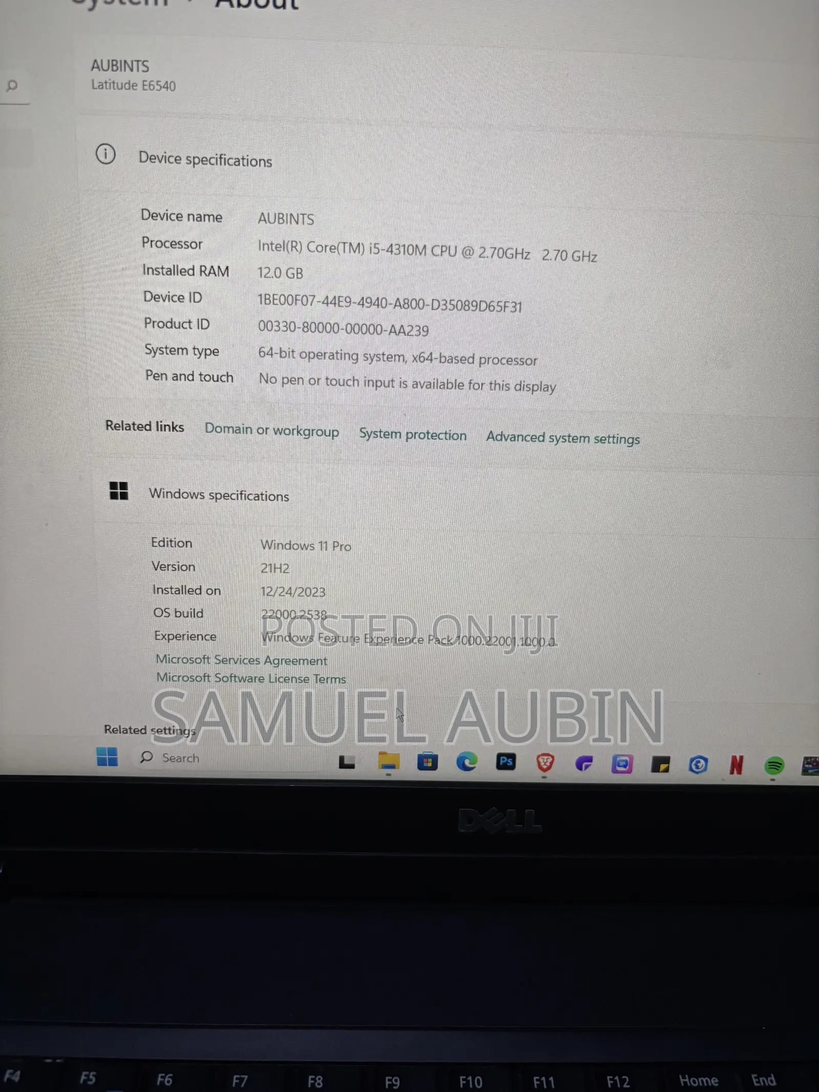 Laptop Dell Latitude E6540 12GB Intel Core i5 SSD 500GB