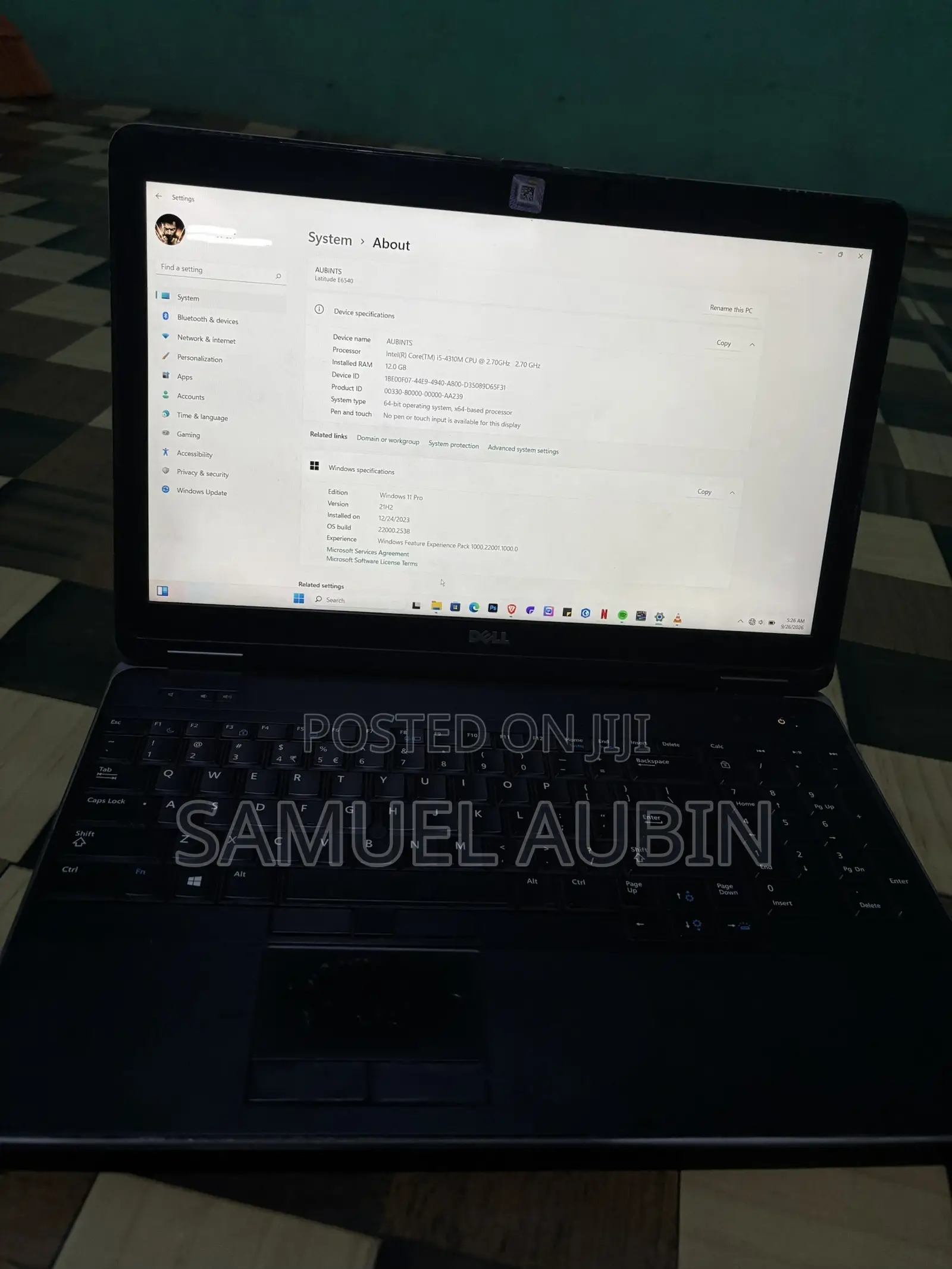 Laptop Dell Latitude E6540 12GB Intel Core i5 SSD 500GB