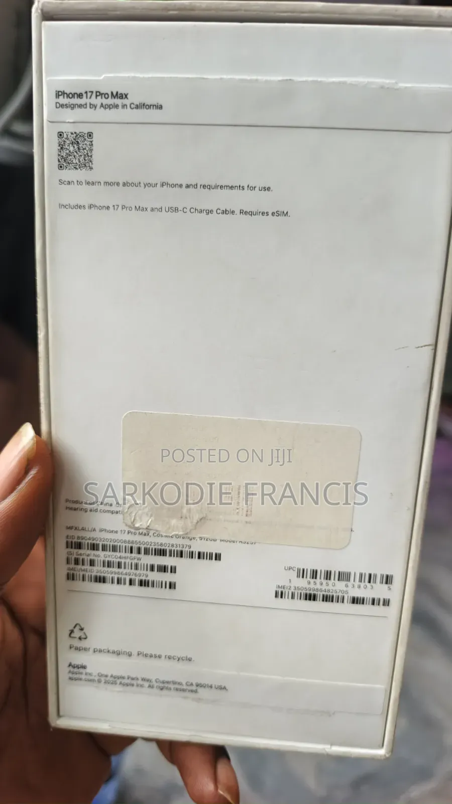 New Apple iPhone 18 Pro Max 512 GB Orange