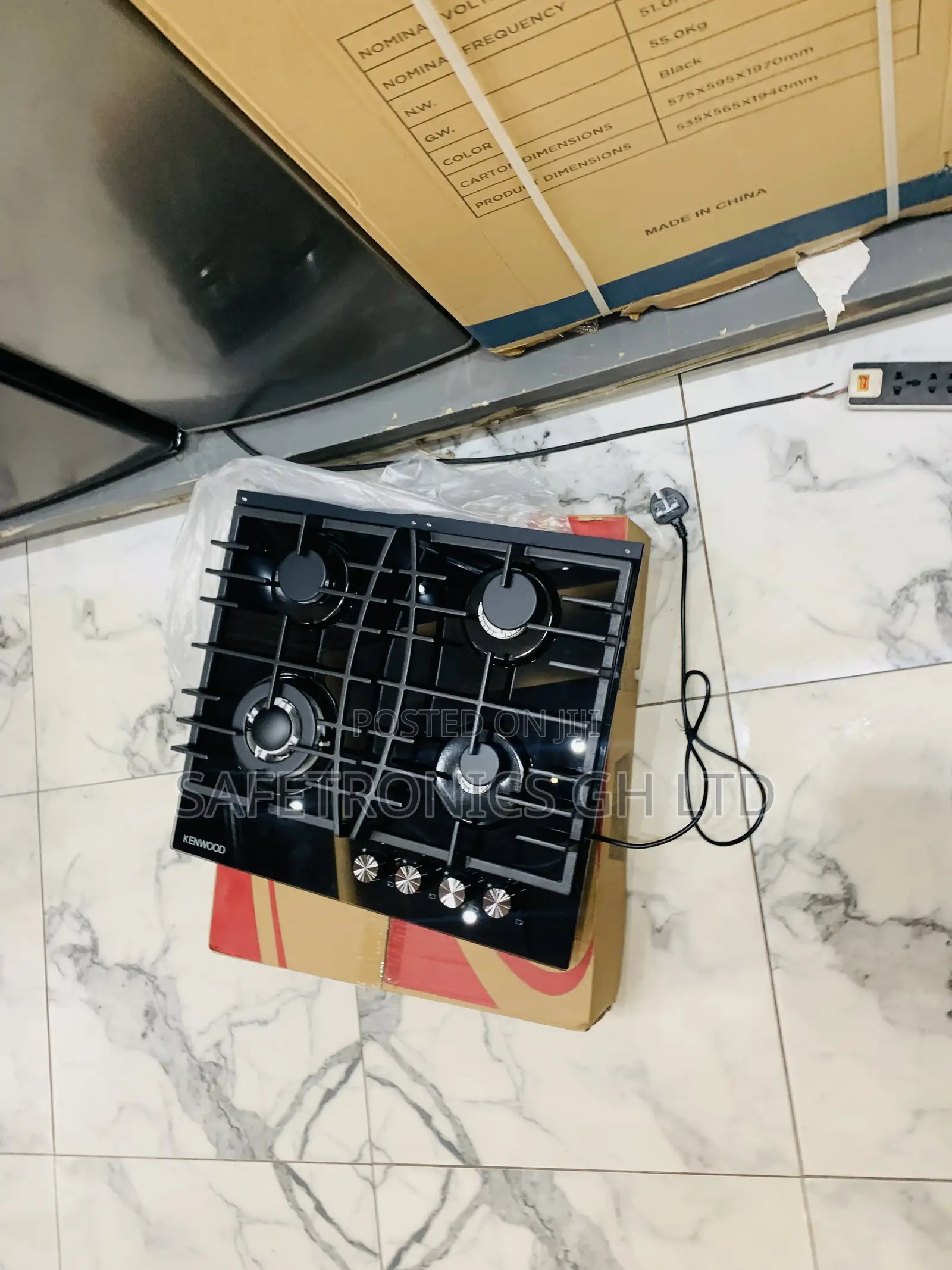 Experience Great < Black Inbuilt 4 Gas Hob Kenwood 60cm