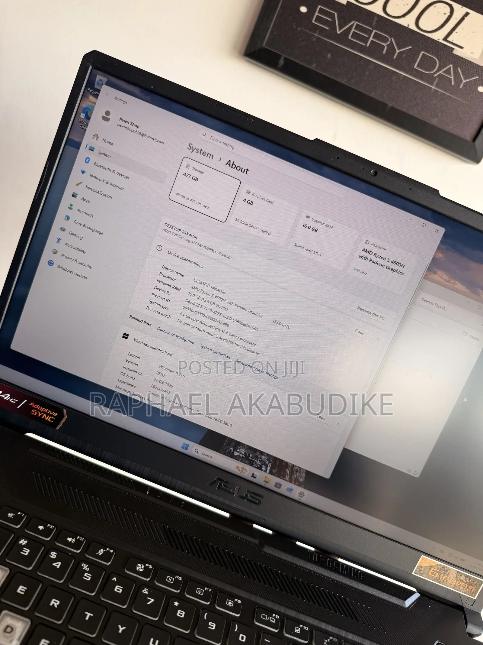 Laptop Asus 16GB AMD Ryzen 5 SSD 1T