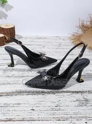 Women’s Black Glitter Heels