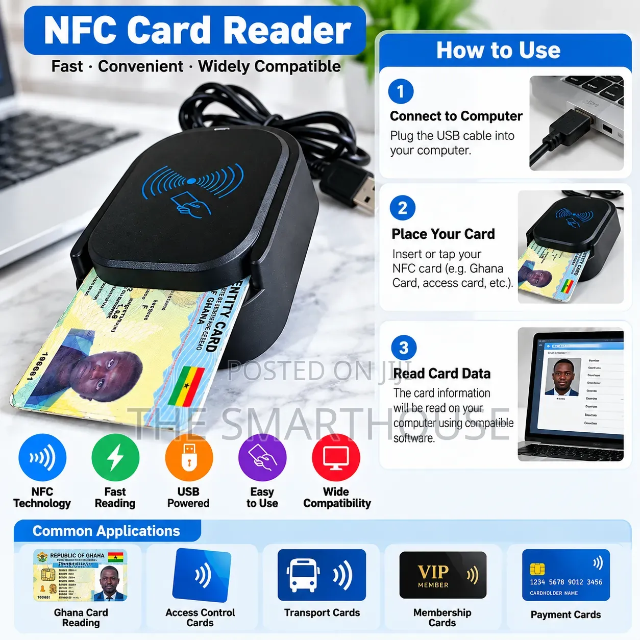 NFC Smart Card Reader – Fast Easy Card Reading