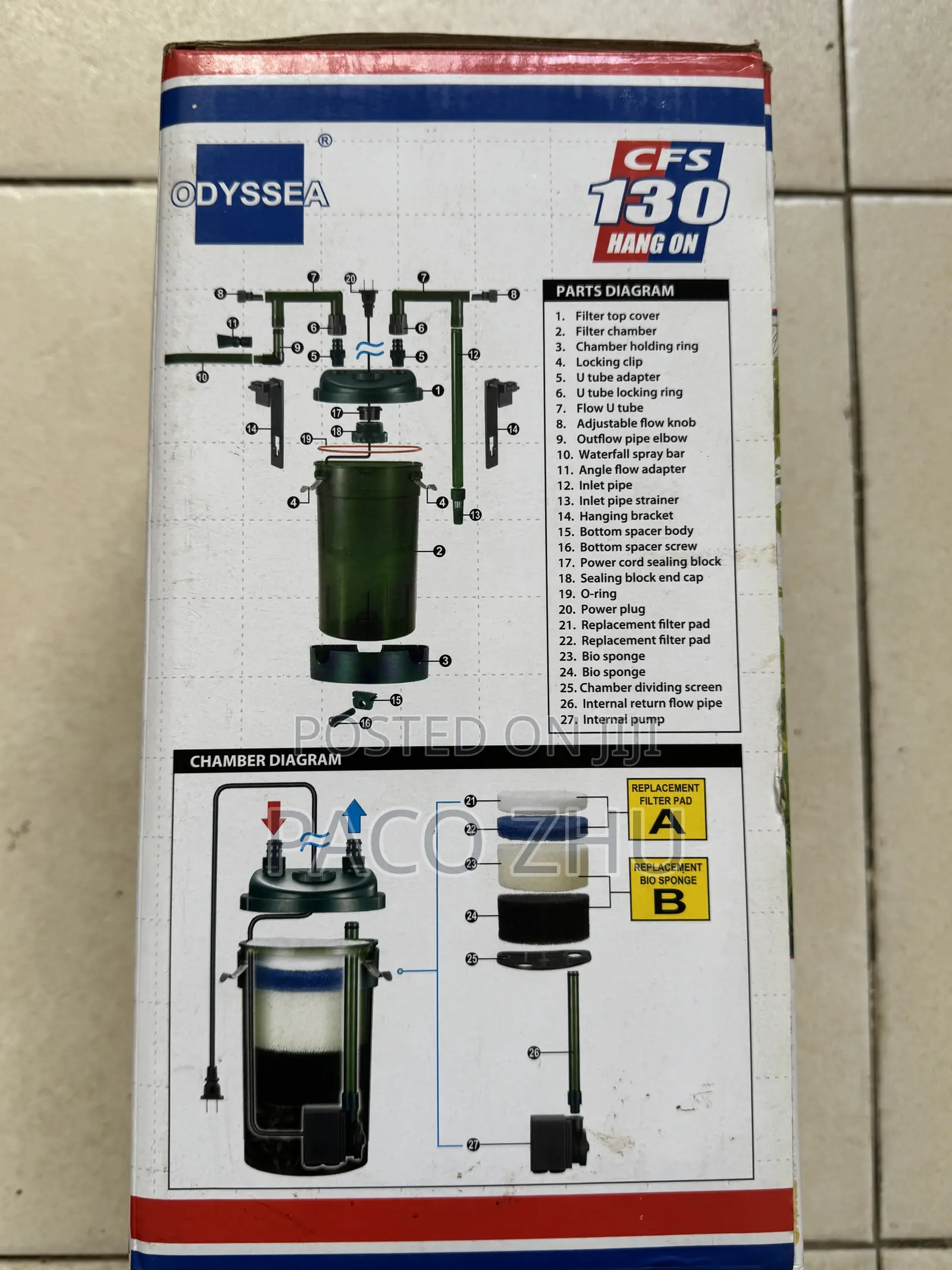 Odyssey Cfs130 Hang on Filter
