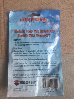 iRecovery Emergency Cell Phone Electronics Silica Gel Drying Kit