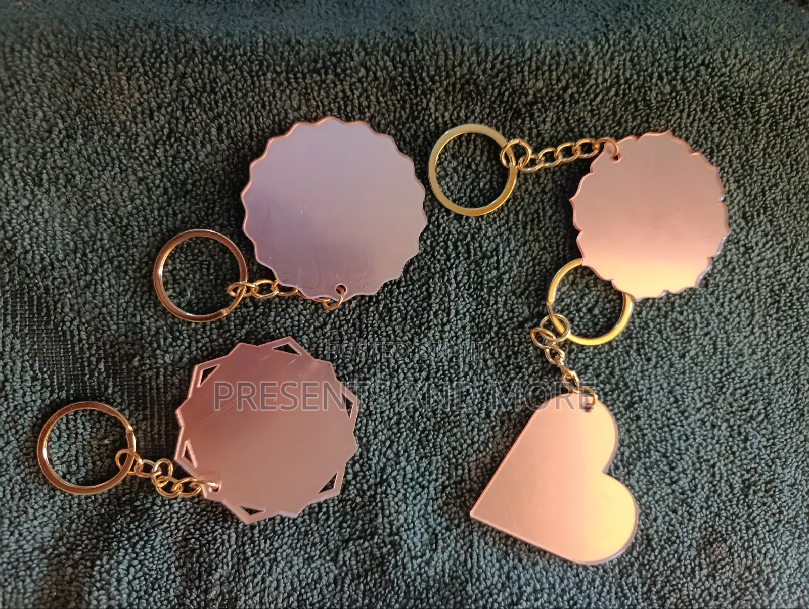 Rose Gold Acrylic Keyrings