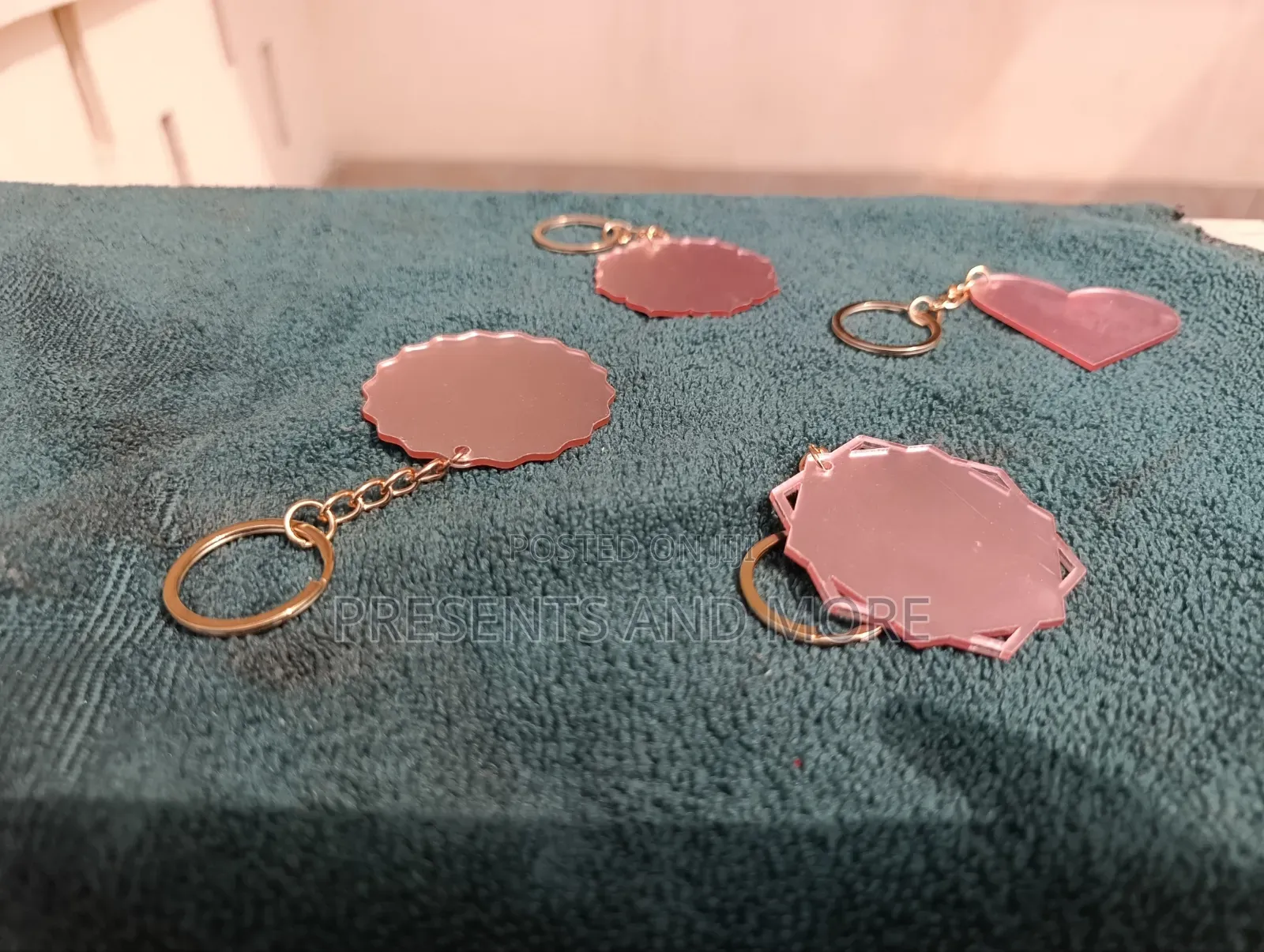 Rose Gold Acrylic Keyrings