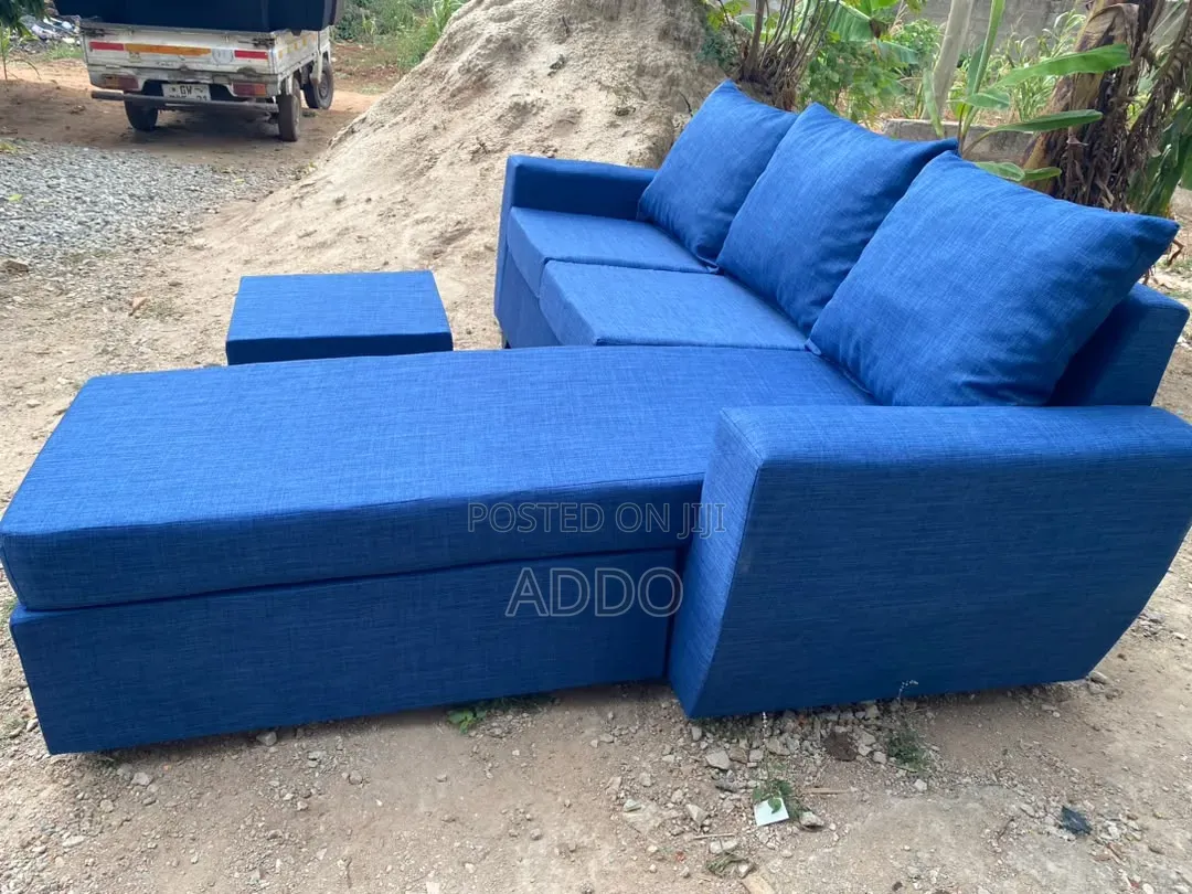 Blue L Shape Sofa for Sale