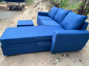 Blue L Shape Sofa for Sale