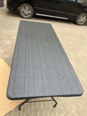 8 Seater Folding Table Black