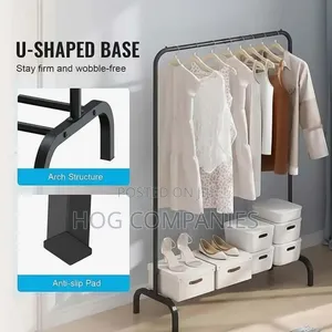 Quality Freestanding Single Metal Cloth Rack- Fast Delivery in 2hrs