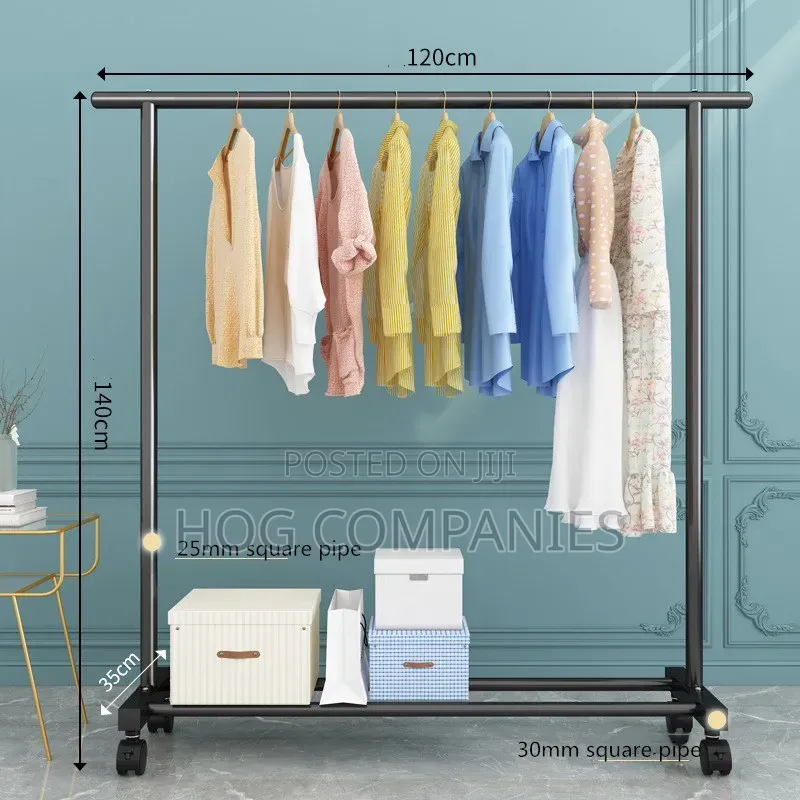 Double Pole Metallic Cloth Rack Organizer - Fast Delivery Nationwide
