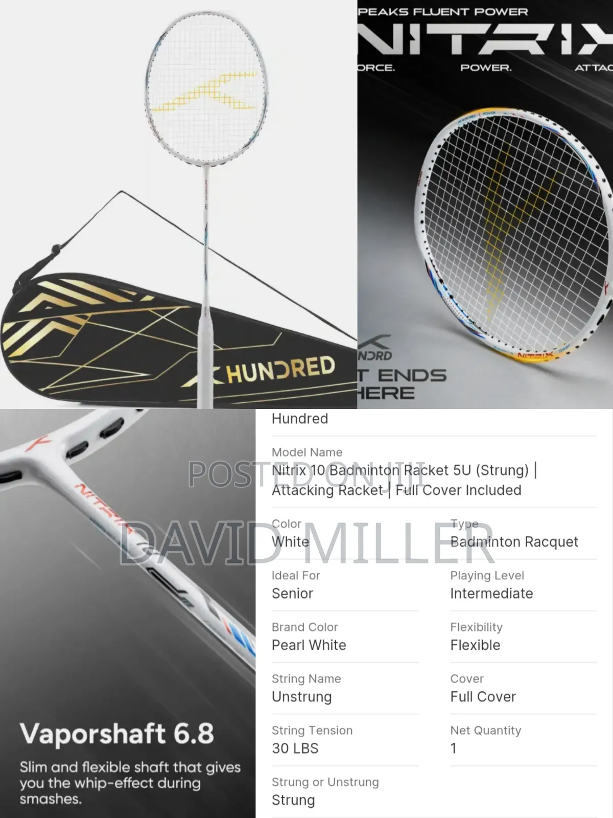 Badminton Racket Hundred Nitrix 10
