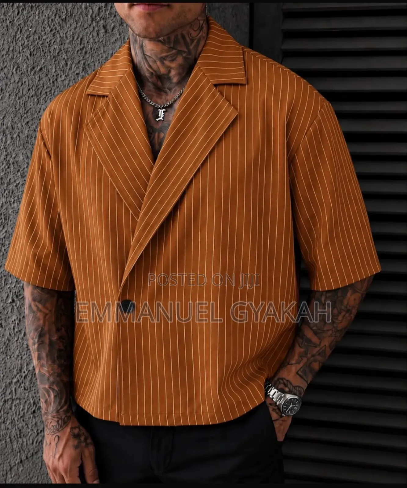 Classic Short Sleeve Blazer Shirt
