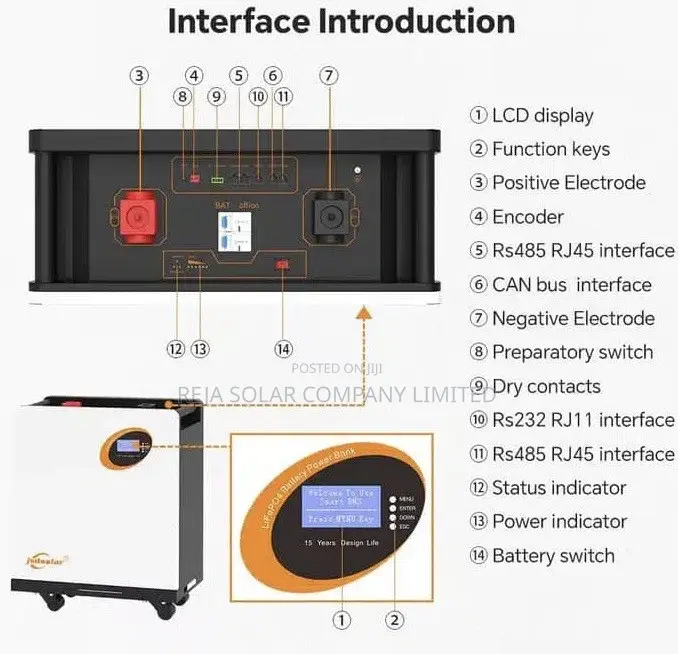 JSD 15Kwh 300ah 48V Lithium Battery
