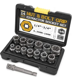 Hi-Spec 14Pcs Bolt Extractor Socket Set
