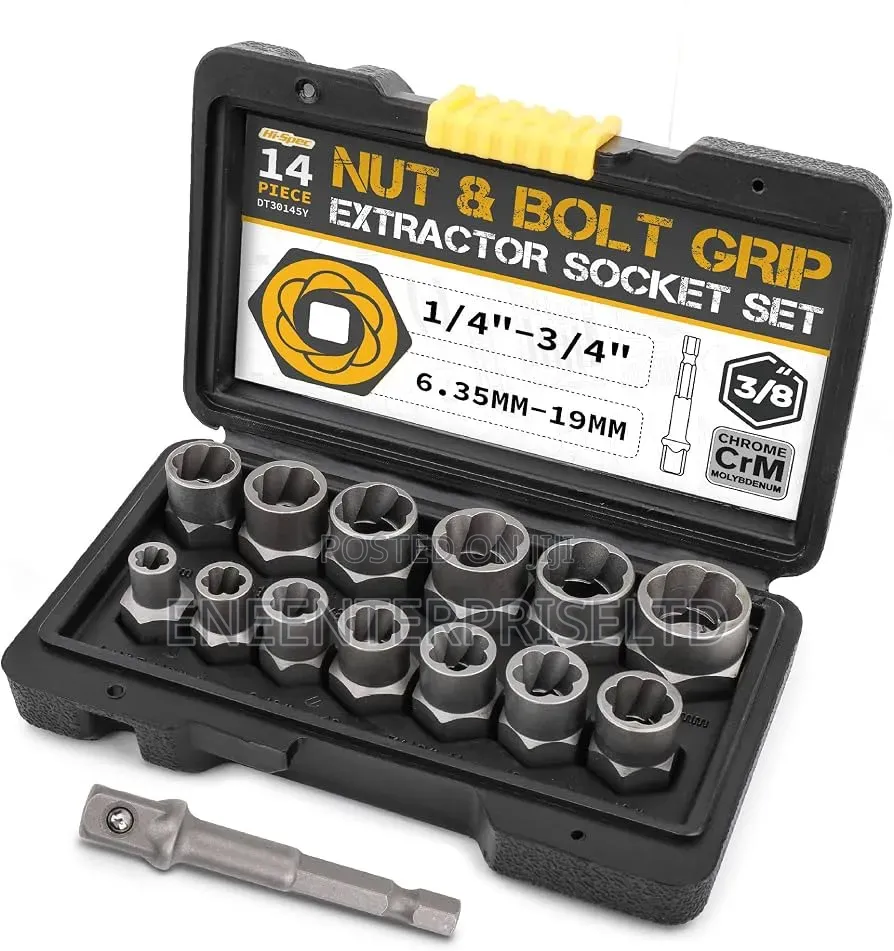 Hi-Spec 14Pcs Bolt Extractor Socket Set