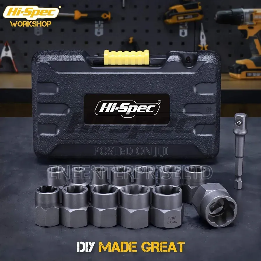 Hi-Spec 14Pcs Bolt Extractor Socket Set