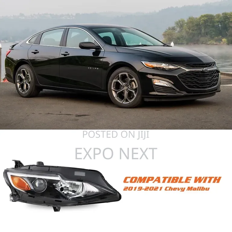 2019-2024 Chevy Malibu Halogen Headlight W/ Bulbs Right Passenger Side
