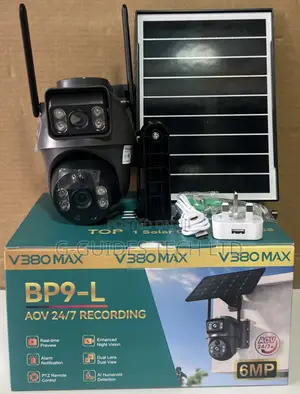 V380 Max BP9-L 6MP Solar-Powered PTZ Dual Lens Security Camera