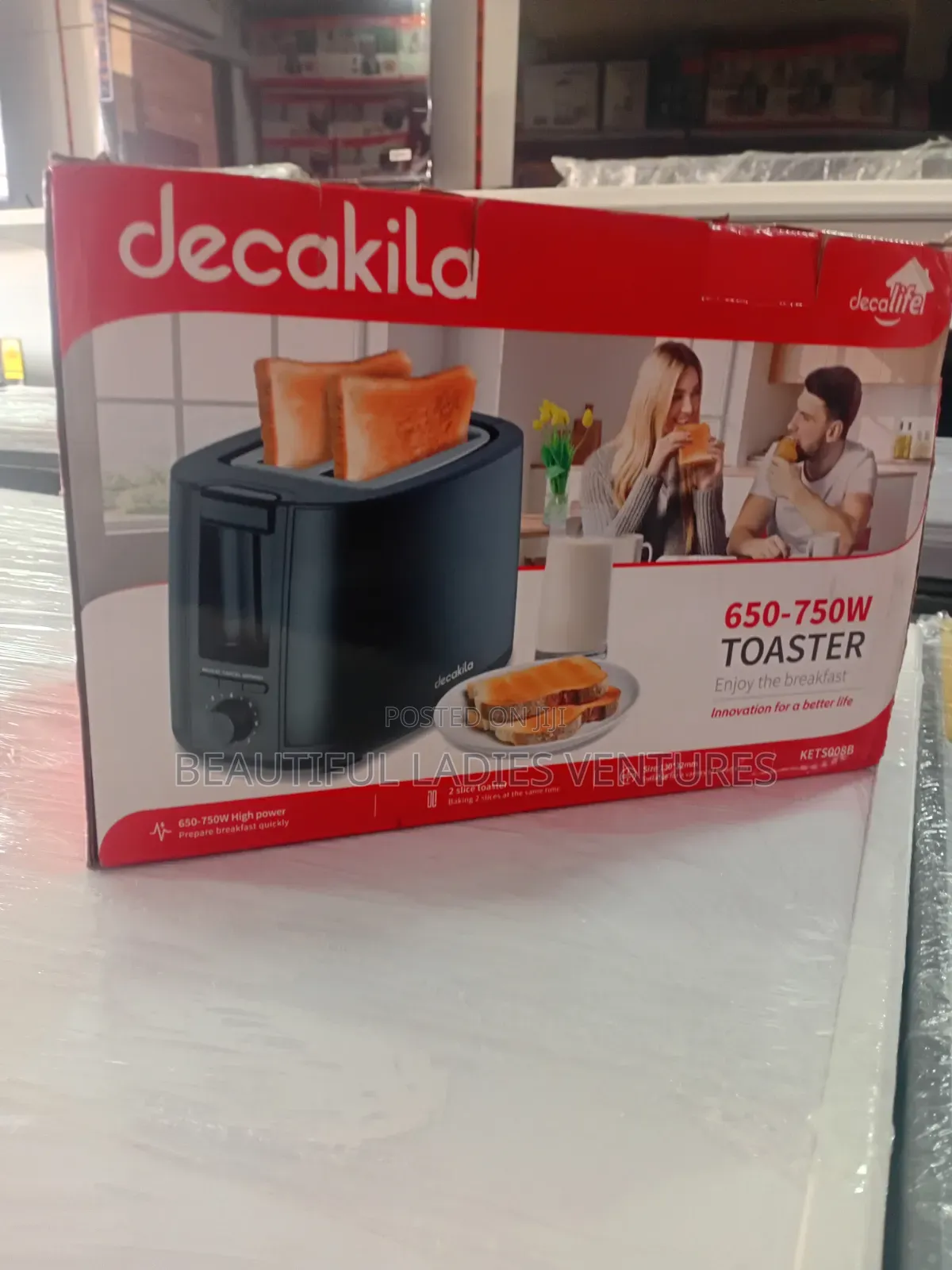 Decakila 650_750W Toaster for a Convenient Breakfast