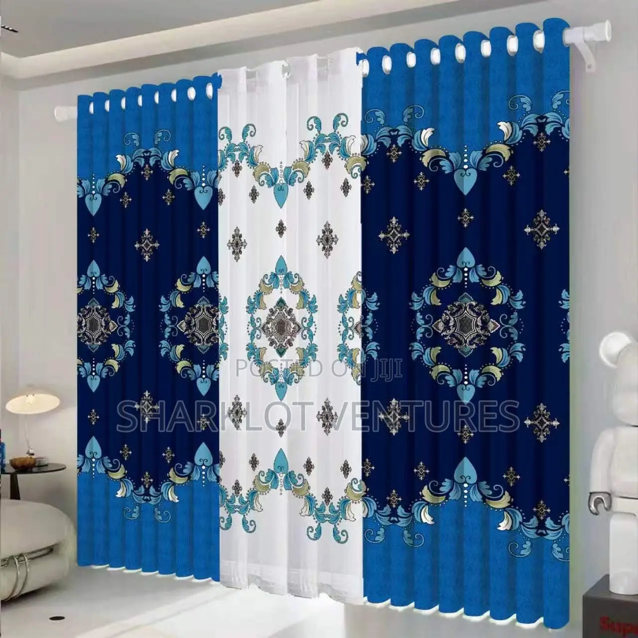 3 PCS Elrantic Customized Room Curtains