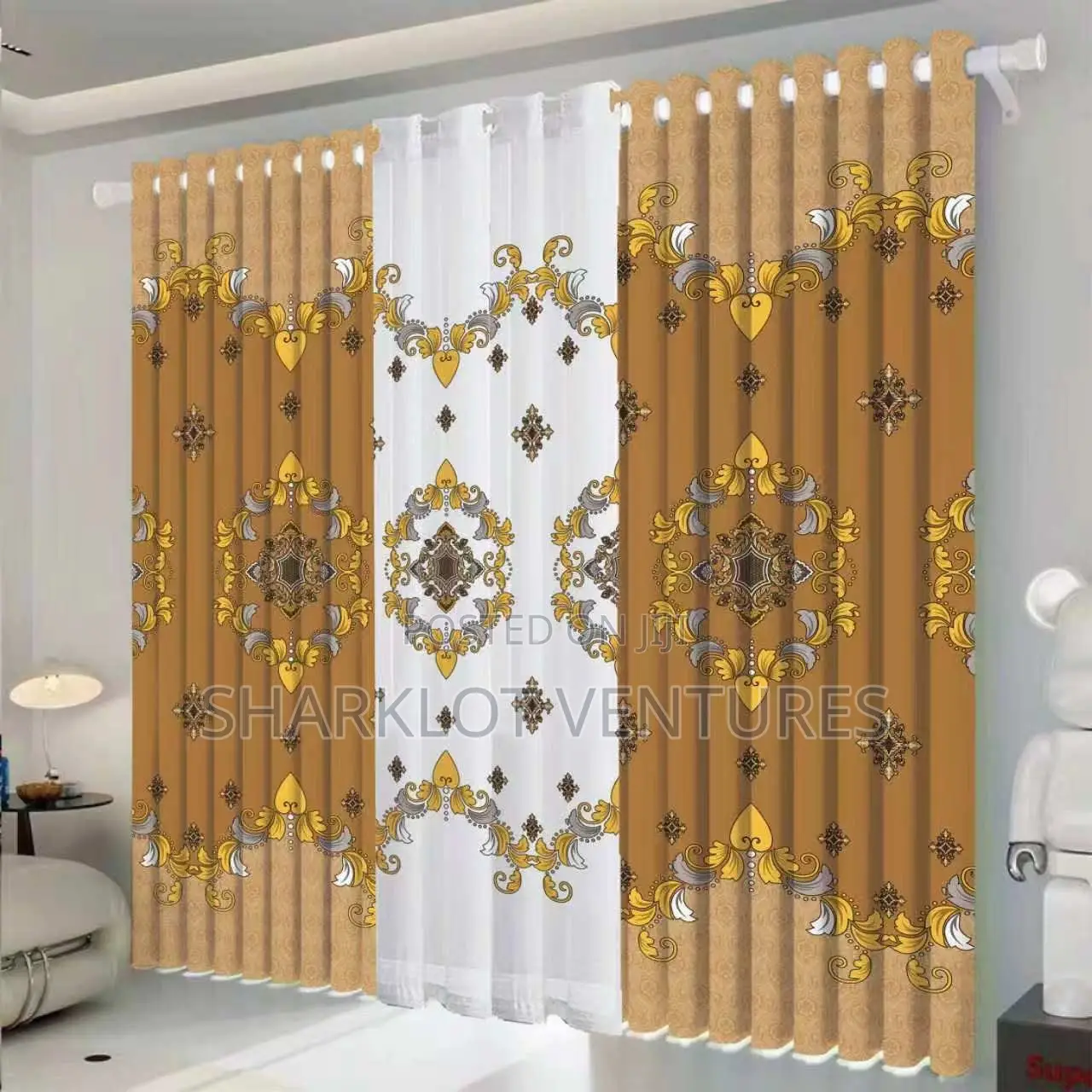 3 PCS Elrantic Customized Room Curtains
