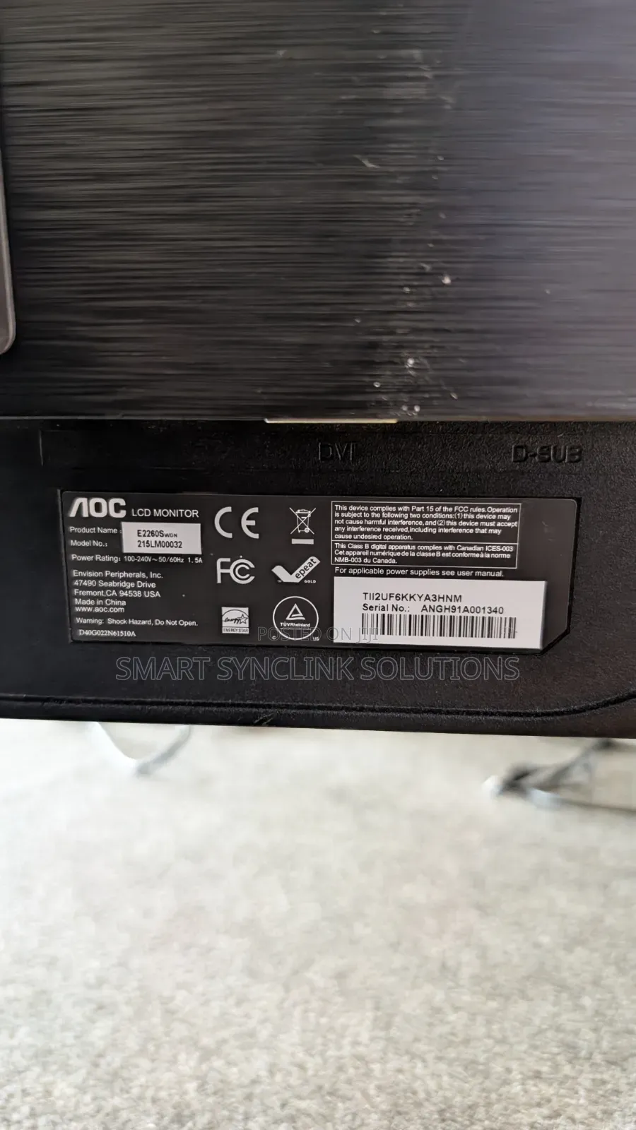 22" AOC LED Backlit LCD Monitor