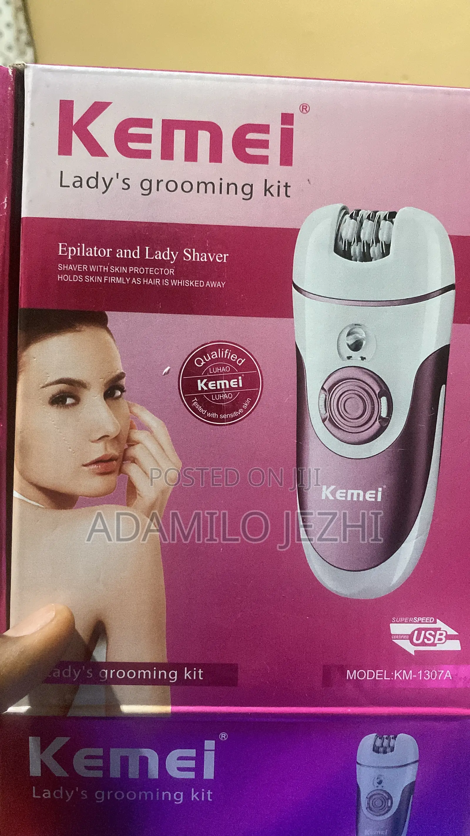 Kemei 2-in-1 Rechargeable Epilator Lady Shaver KM-1307A - BRAND NEW