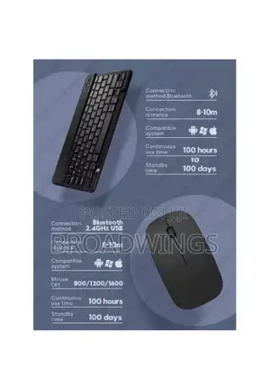 Wireless Bluetooth Keyboard and Mouse Combo