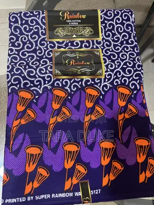 Orange and Purple African Print