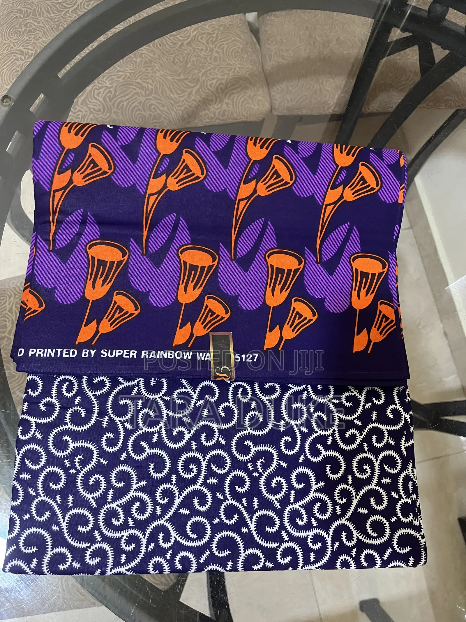 Orange and Purple African Print