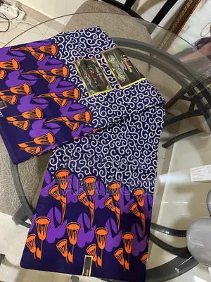 Orange and Purple African Print