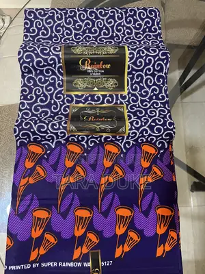 Orange and Purple African Print