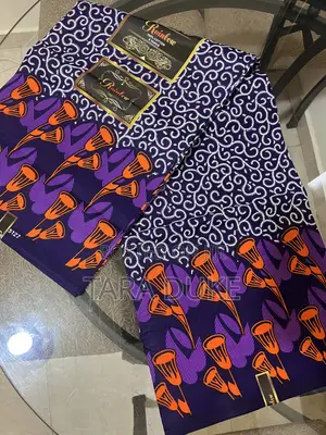 Orange and Purple African Print