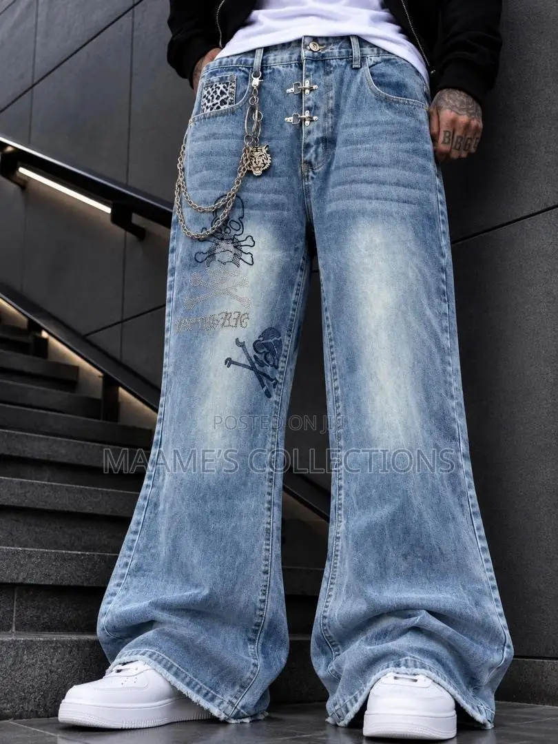 Trendy Men’s Loose Fit Denim Trousers