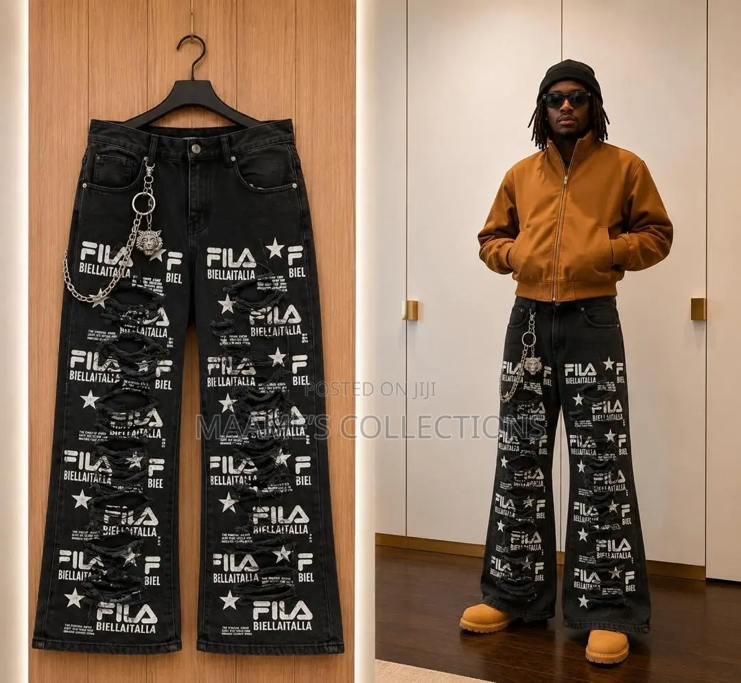 Trendy Men’s Loose Fit Denim Trousers