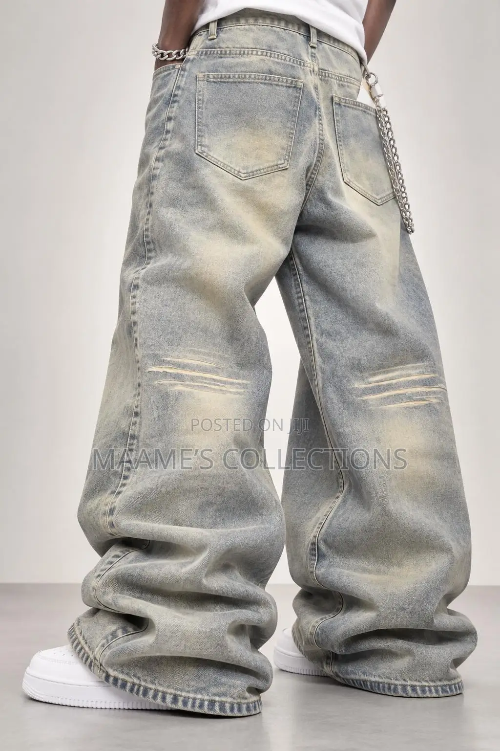 Trendy Men’s Loose Fit Denim Trousers