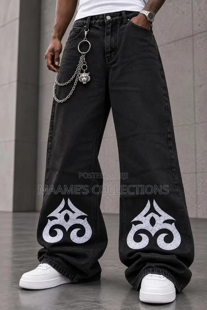 Men’s Relaxed Denim Jeans – Oversized Style