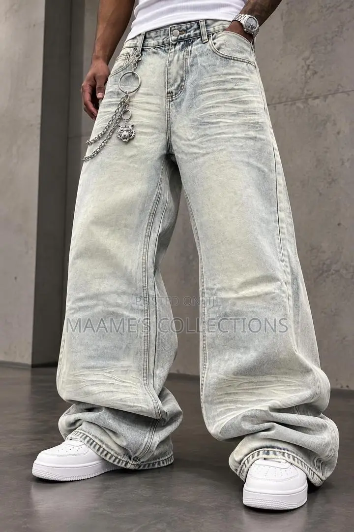 Men’s Relaxed Denim Jeans – Oversized Style