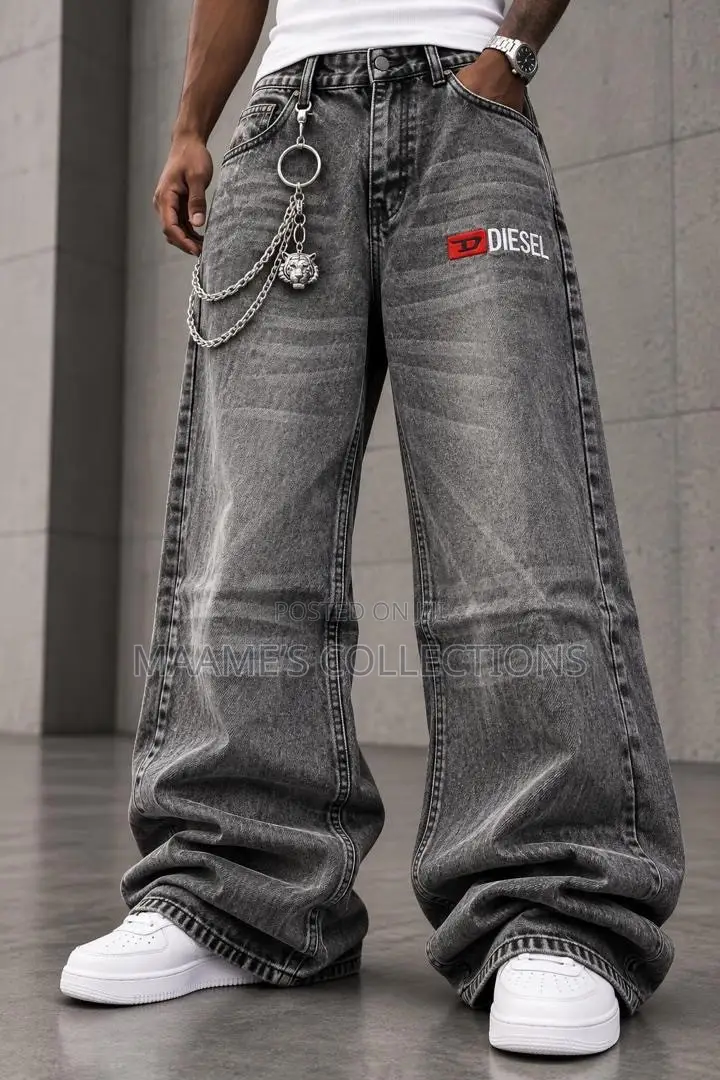Men’s Relaxed Denim Jeans – Oversized Style
