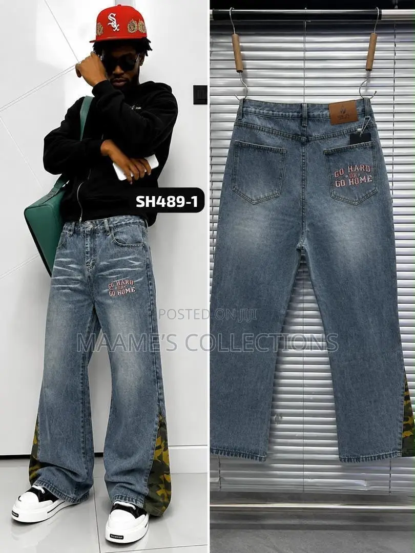 Men’s Relaxed Denim Jeans – Oversized Style
